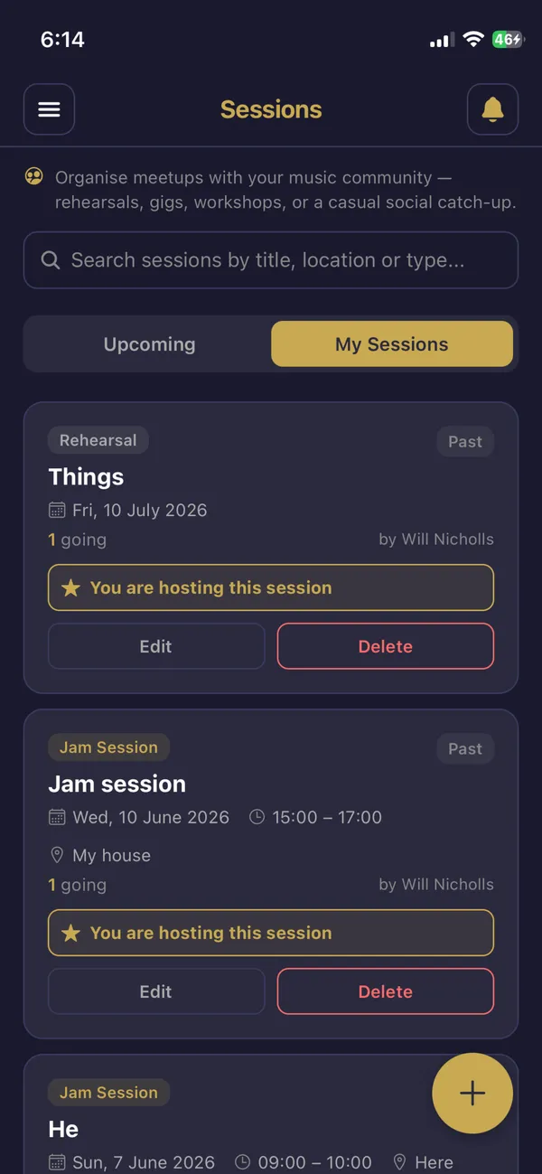 A MusicConnect screen